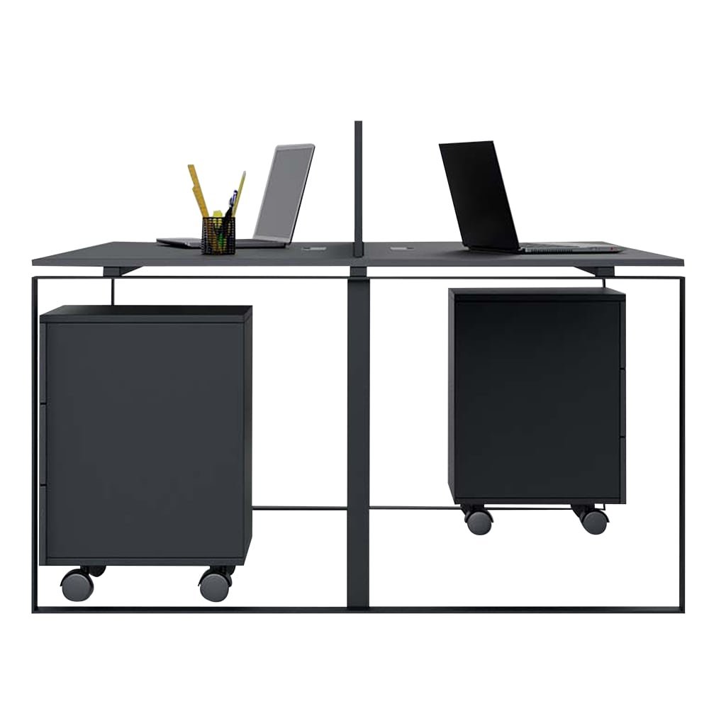 Executive Workstation Desk for 2 Persons with Drawer Unit-Ultimate Designs Ltd