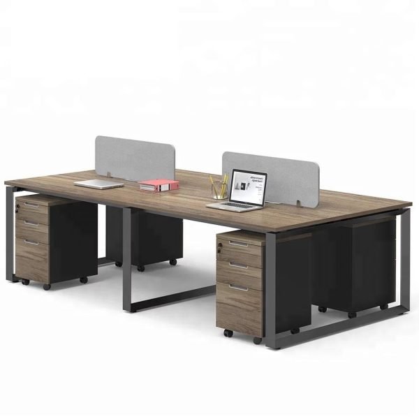 Office Workstation for Teams with Drawers and Partition by Ultimate Designs Ltd